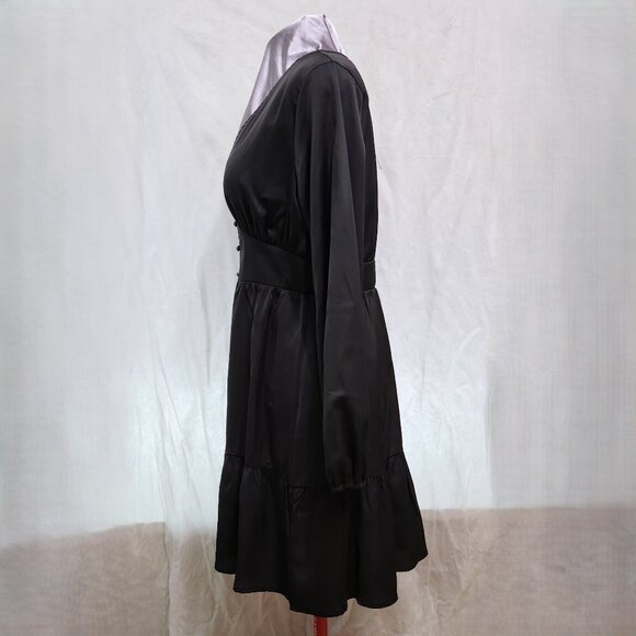 Button Front Lantern Sleeve Whimsy-goth Dress - Picture 2 of 7